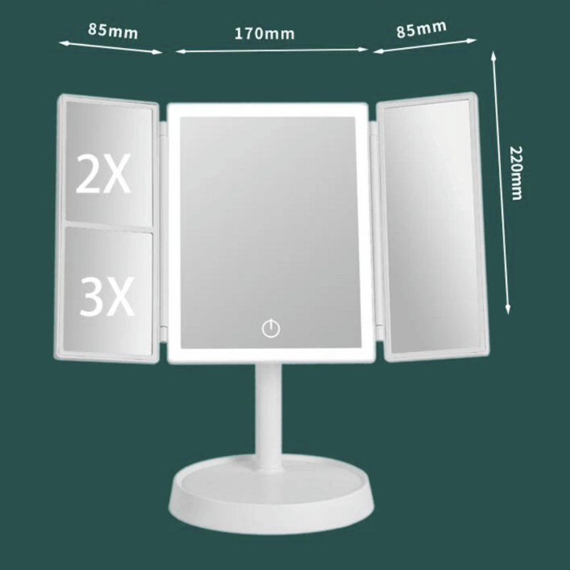High Tech France Miroir LED maquillage pied