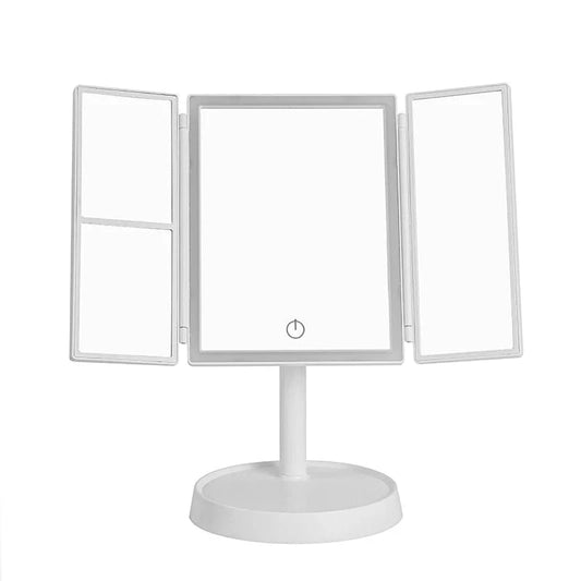 High Tech France Blanc Miroir LED maquillage pied
