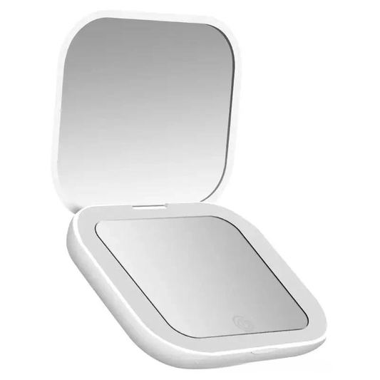 High Tech France Blanc Miroir LED maquillage pliable