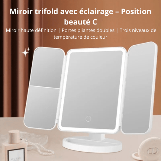 High Tech France Miroir LED maquillage sur pied