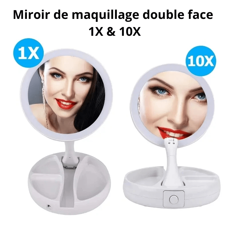 High Tech France Miroir LED maquillage X1 X10