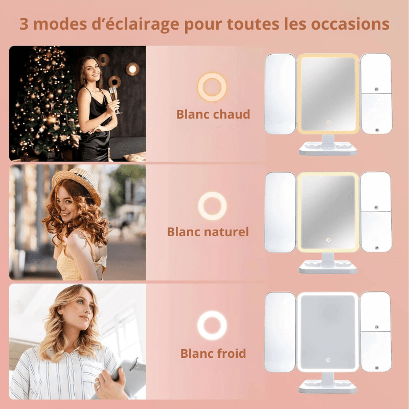 High Tech France Miroir lumineux maquillage