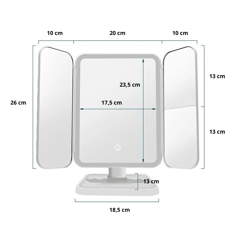 High Tech France Miroir lumineux maquillage