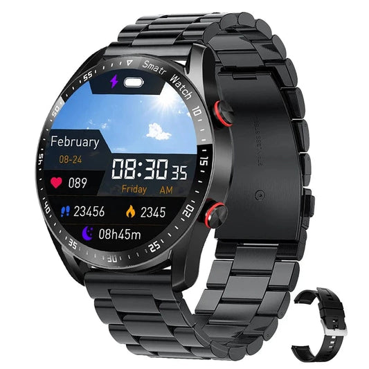 High Tech France™ Acier - Noir Montre connectée intelligente