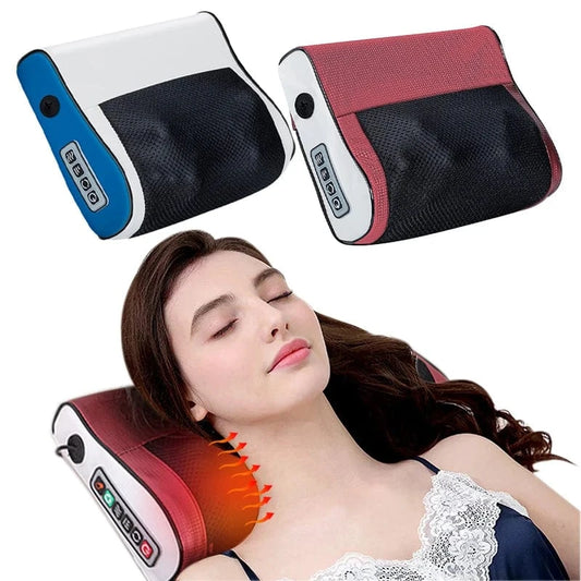High Tech France Multi Functional Neck and Shoulder Massager Household Neck and Back Kneading Tool with Multiple Adjustable Hot Compress Massage