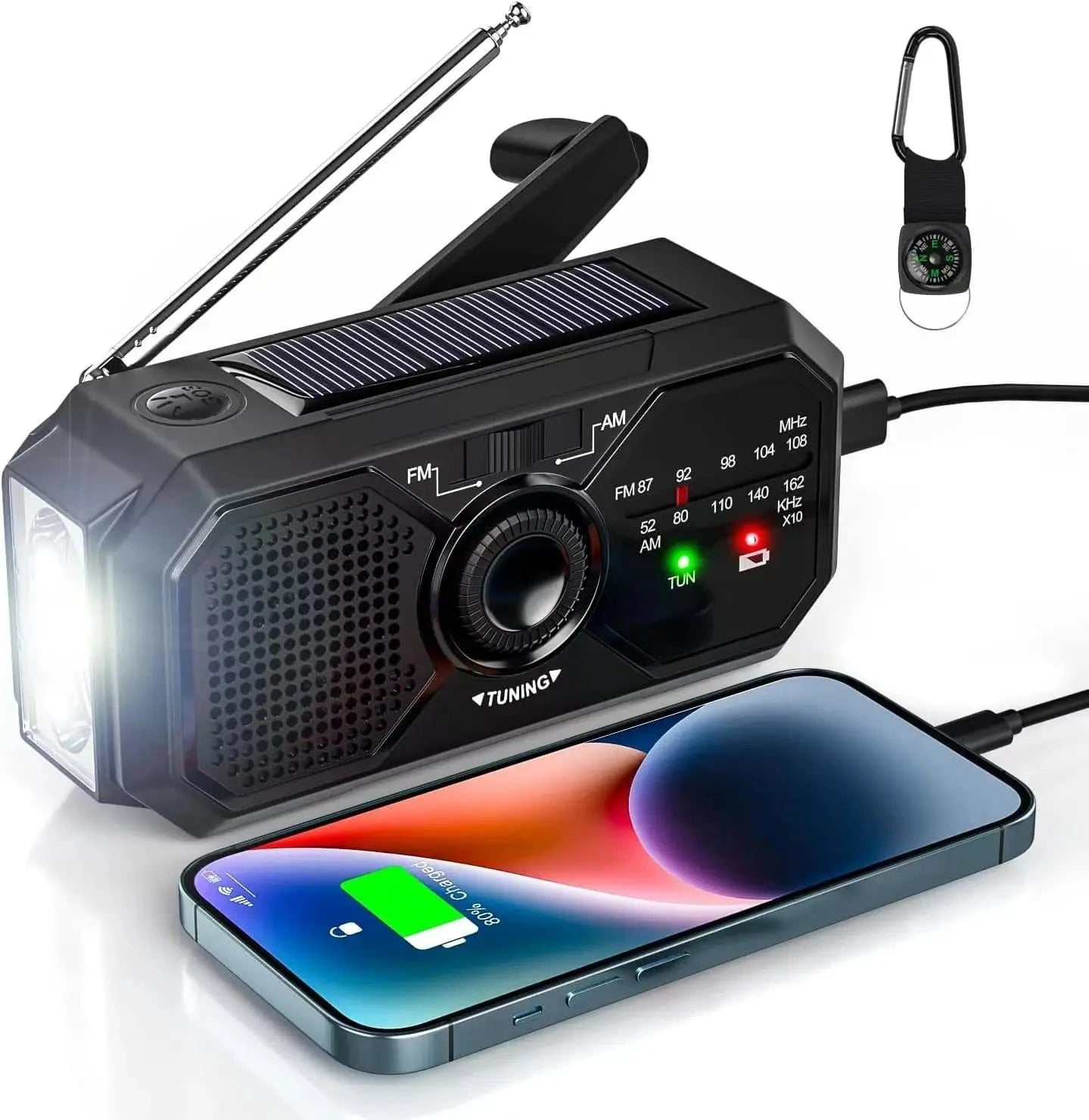 High Tech France with package / CHINA Portable Solar Radio, Emergency Kits first Aid Radio with Crank, Dynamo AM/FM Radio,Blackout  Power station,USB Phone Charger
