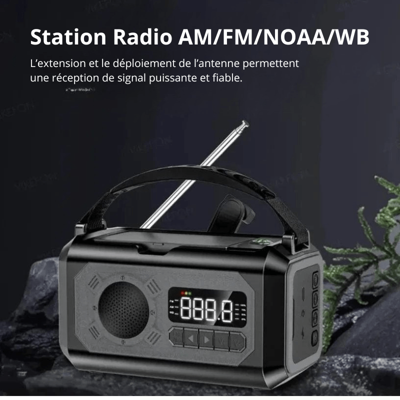 High Tech France Radio portable de survie solaire
