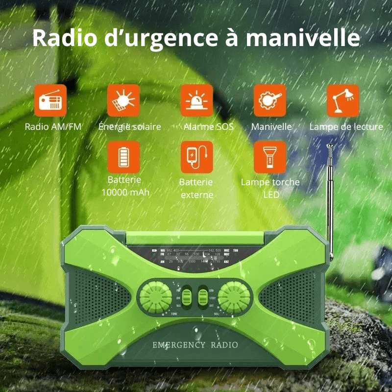 High Tech France Radio portable dynamo survie
