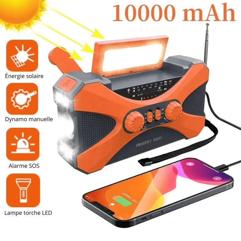 High Tech France Radio portable dynamo survie
