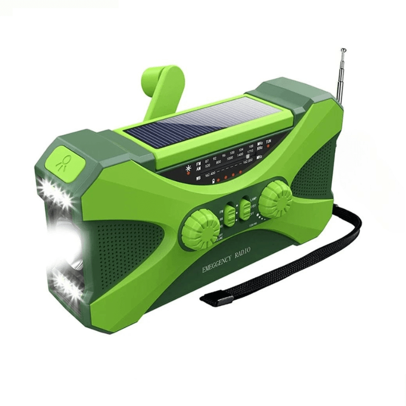 High Tech France Vert Radio portable dynamo survie