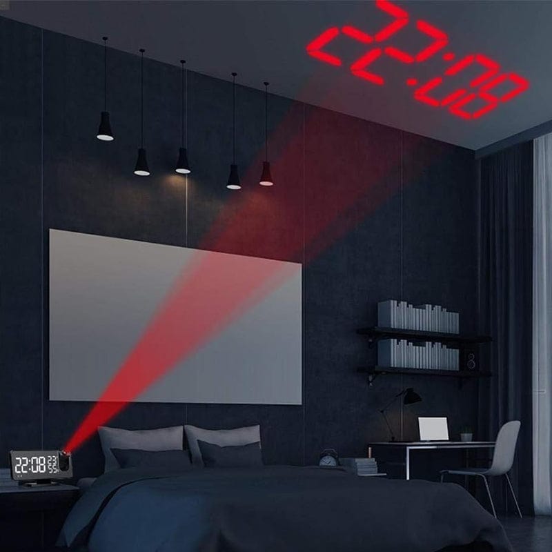 High Tech France Radio réveil projecteur et température