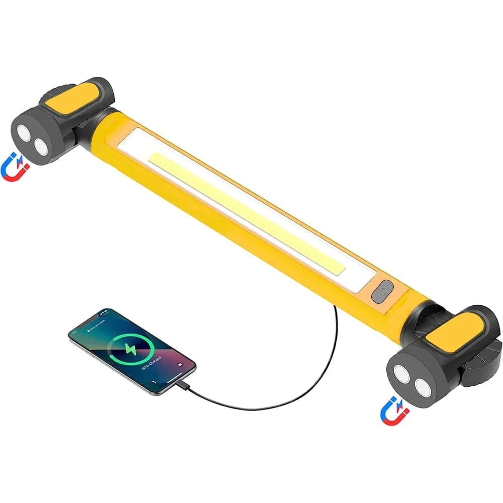 High Tech France Yellow / CHINA Super Bright Magnetic Work Light Built-in 5200mAh Rechargeable Battery Underhood Work Lamp Bar For Car Repair Outdoor lighting