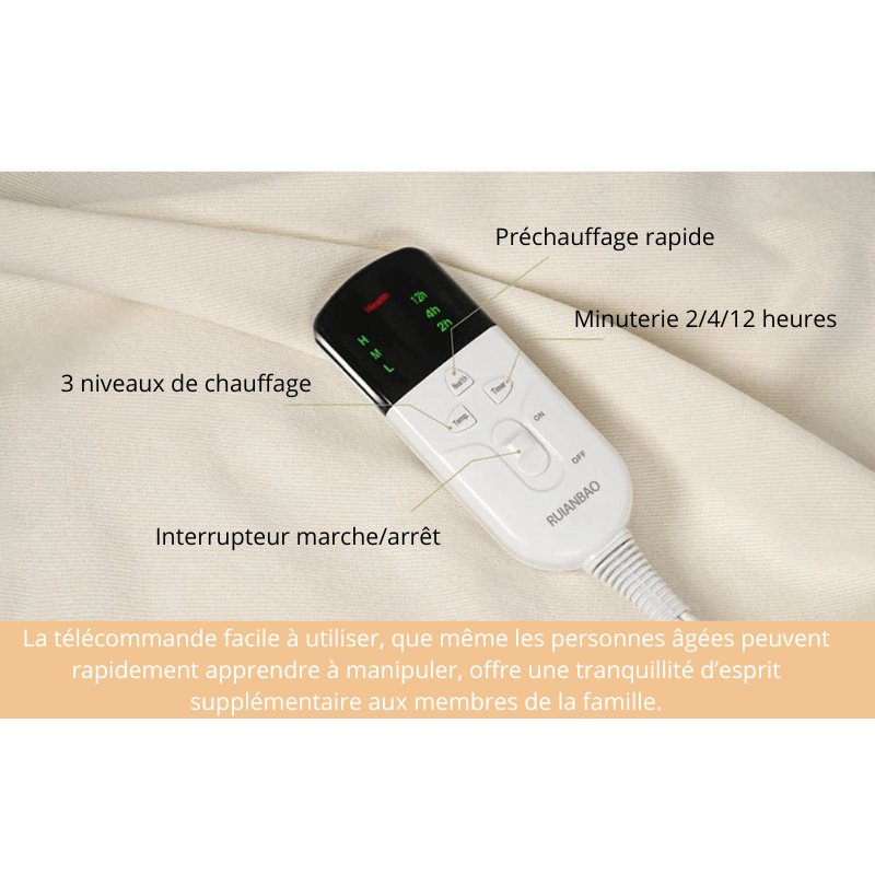High Tech France Surmatelas chauffant 150x80 cm