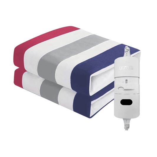 High Tech France 70x150 cm Surmatelas chauffant rayé 70x150 120x150