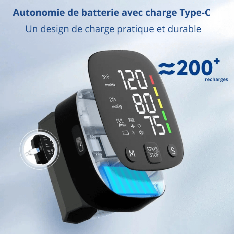 High Tech France Tensiomètre connecté rechargeable