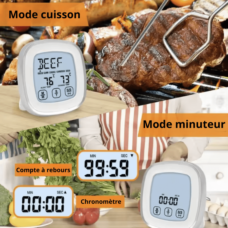 High Tech France Thermomètre professionnel cuisine