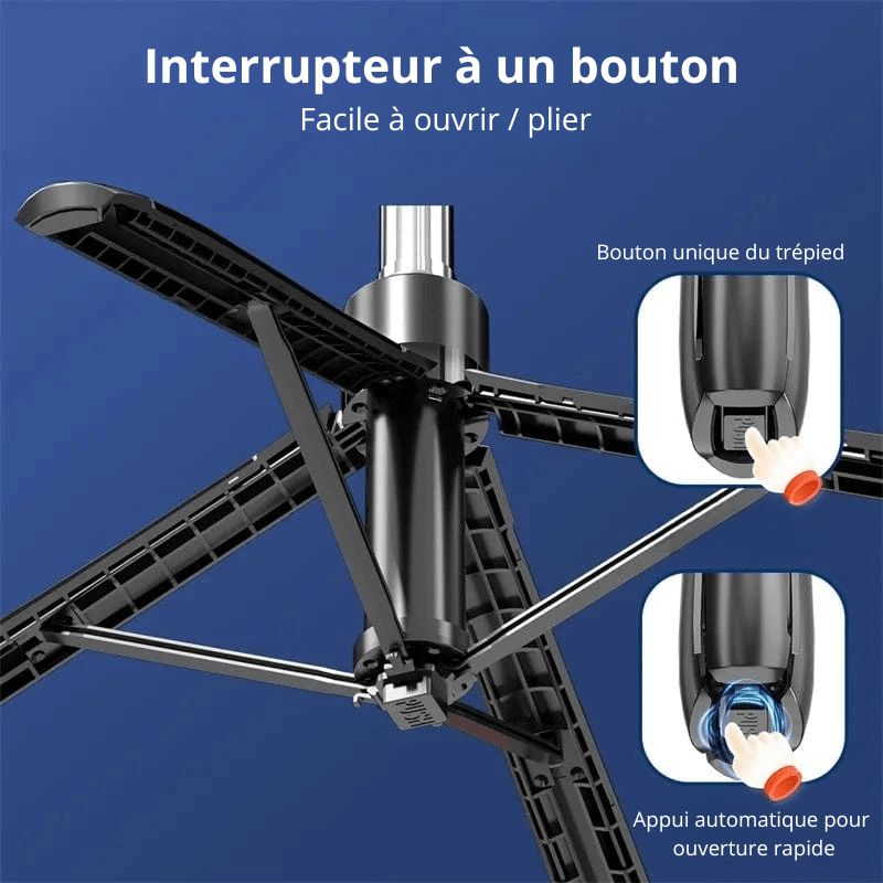 High Tech France Trépied téléphone avec lumière
