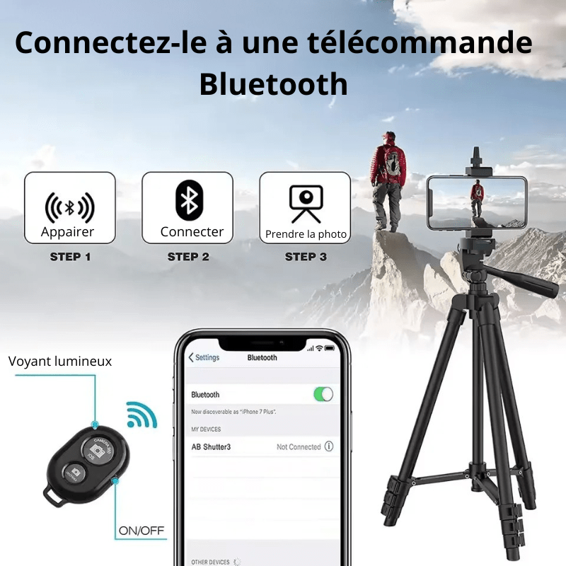 High Tech France Trépied téléphone bluetooth