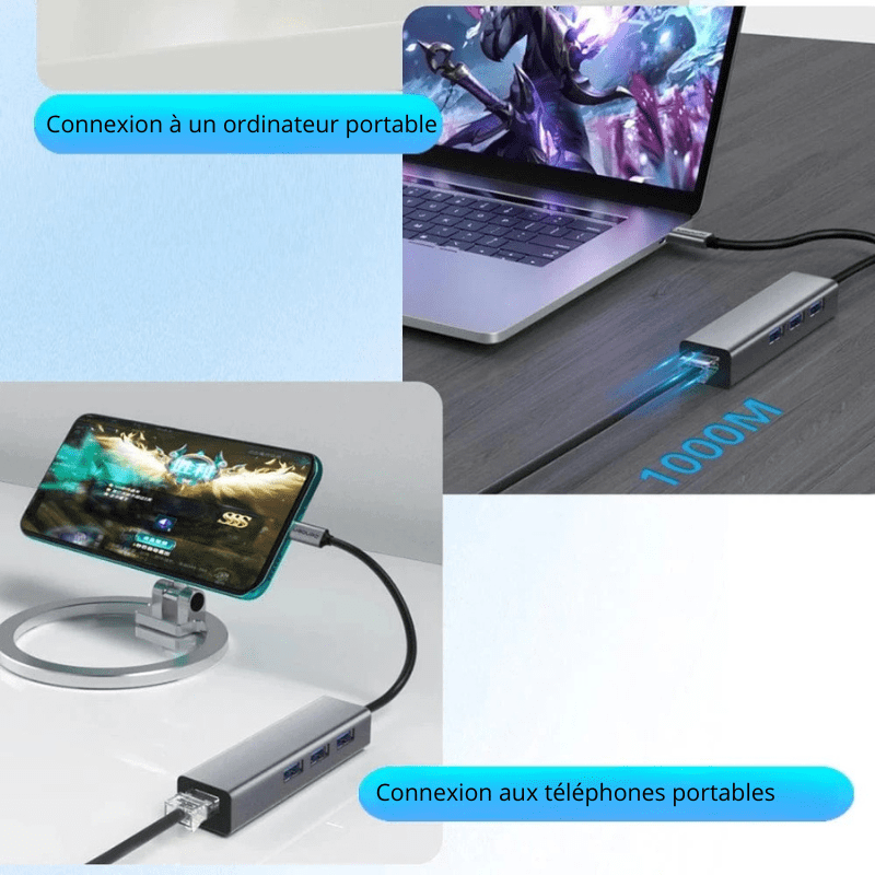High Tech France USB-C Ethernet Hub