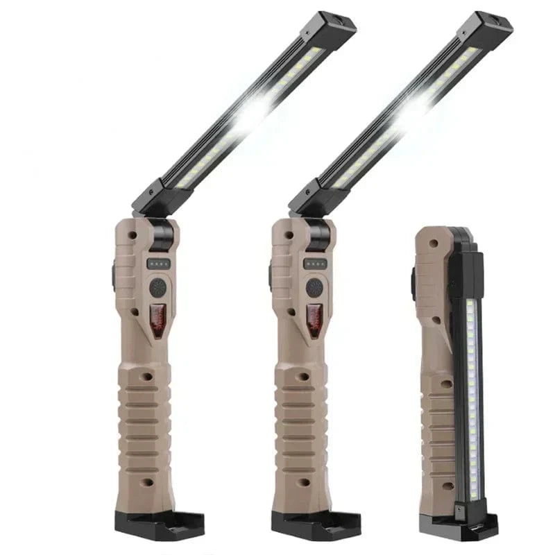 High Tech France USB Rechargeable LED Work Light 1000 Lumens COB Lantern with Power Capacity Indicator Handled Flashlight for Outdoor Car Repair
